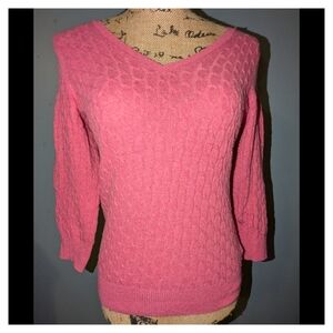 BANANA REPUBLIC V-NECK Cable Knit LONG SLEEVE Pullover SWEATER Size XS